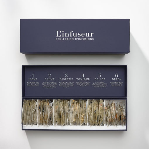 box collection of l'infuseur herbal teas